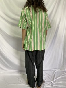 画像4: POLO Ralph Lauren "CALDWELL" ストライプ柄 コットンオープンカラーシャツ L (4)