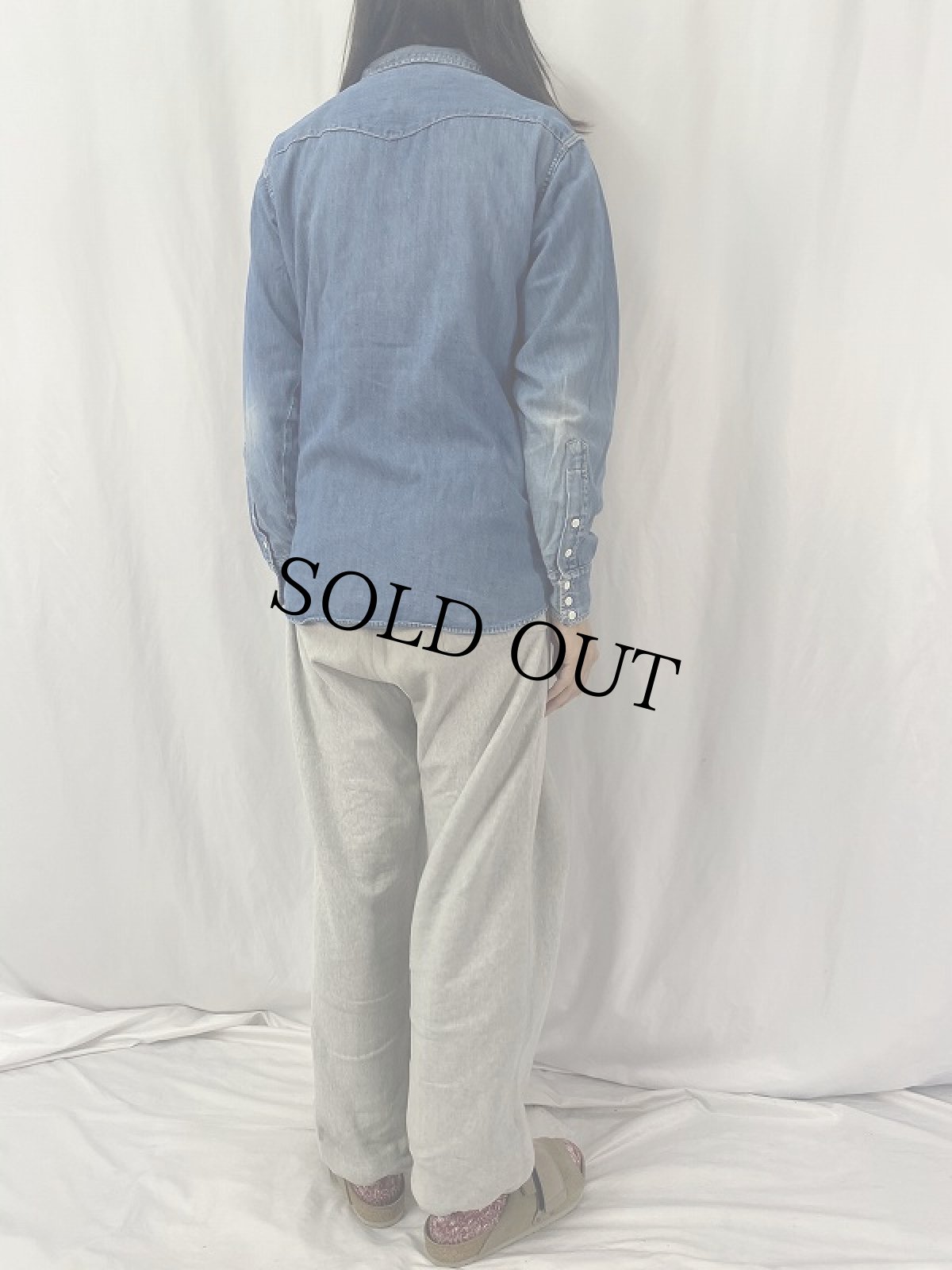 画像4: 70's H BAR C ウエスタンシャンブレーシャツ (4)