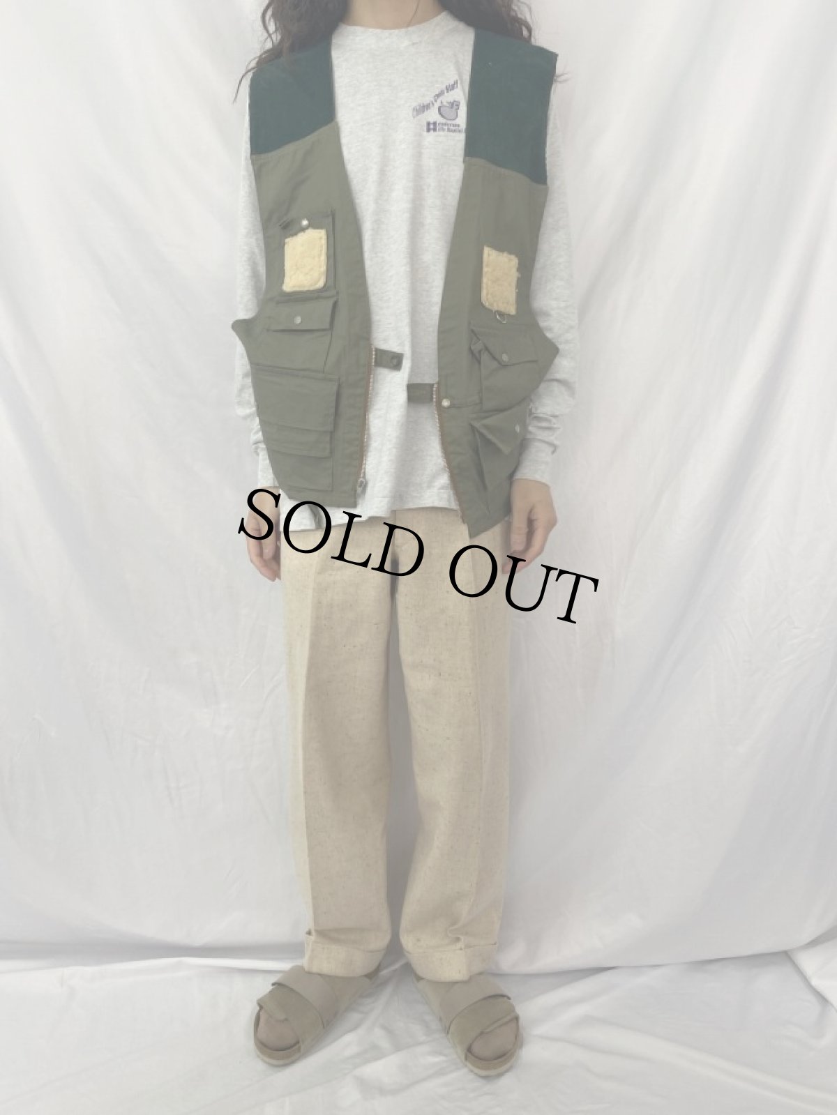 画像2: 70's Sears Ted Williams フィッシングベスト XL (2)