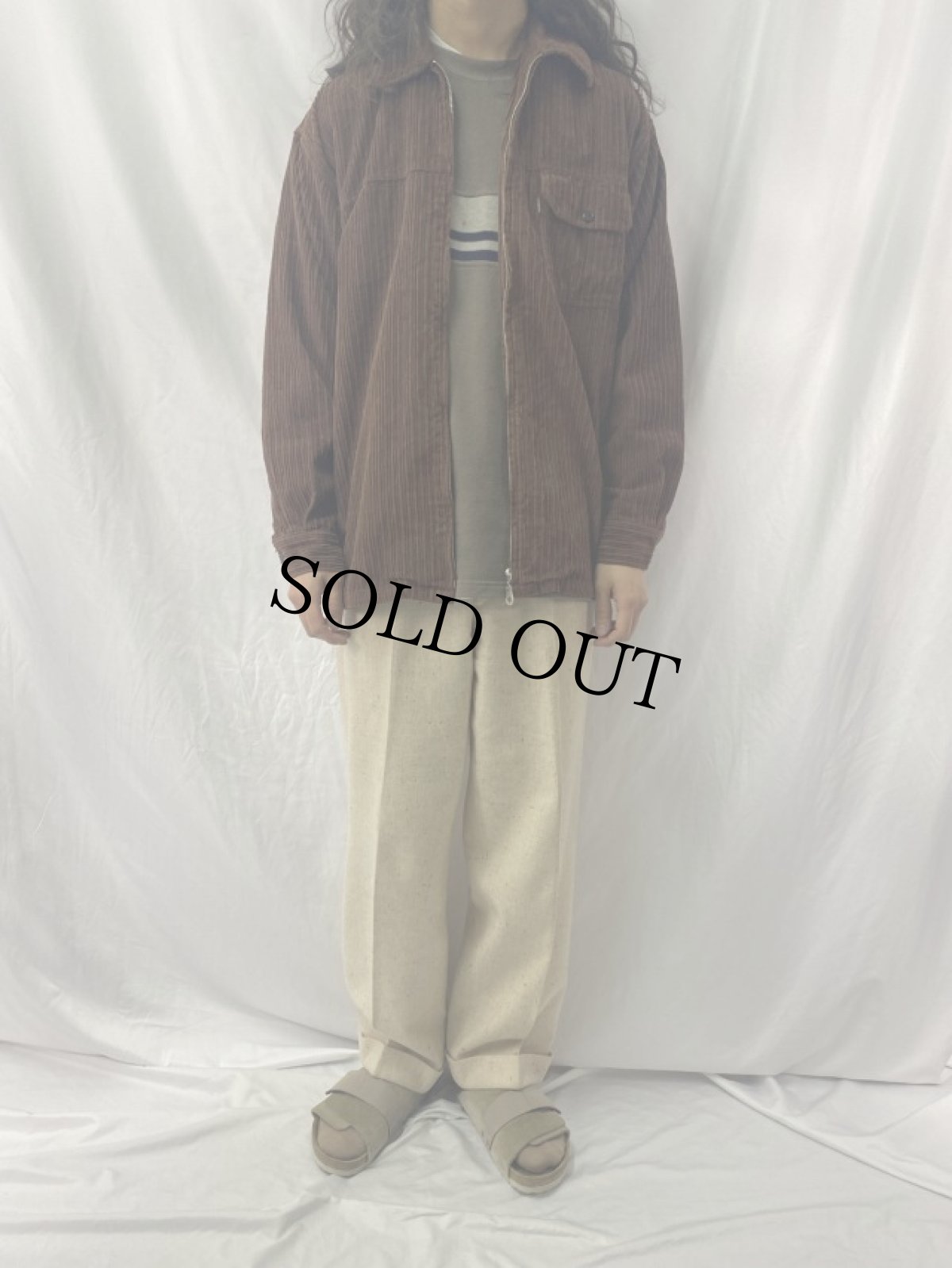 画像2: Levi's SILVER TAB 太畝コーデュロイ ジップジャケット M (2)