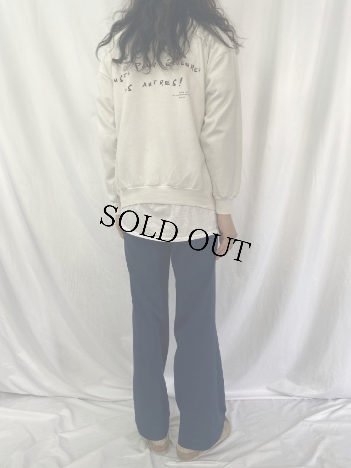 画像4: "JE ME FOUS DU SALAIRE... JE ME FOUS..." イラストプリントスウェット (4)