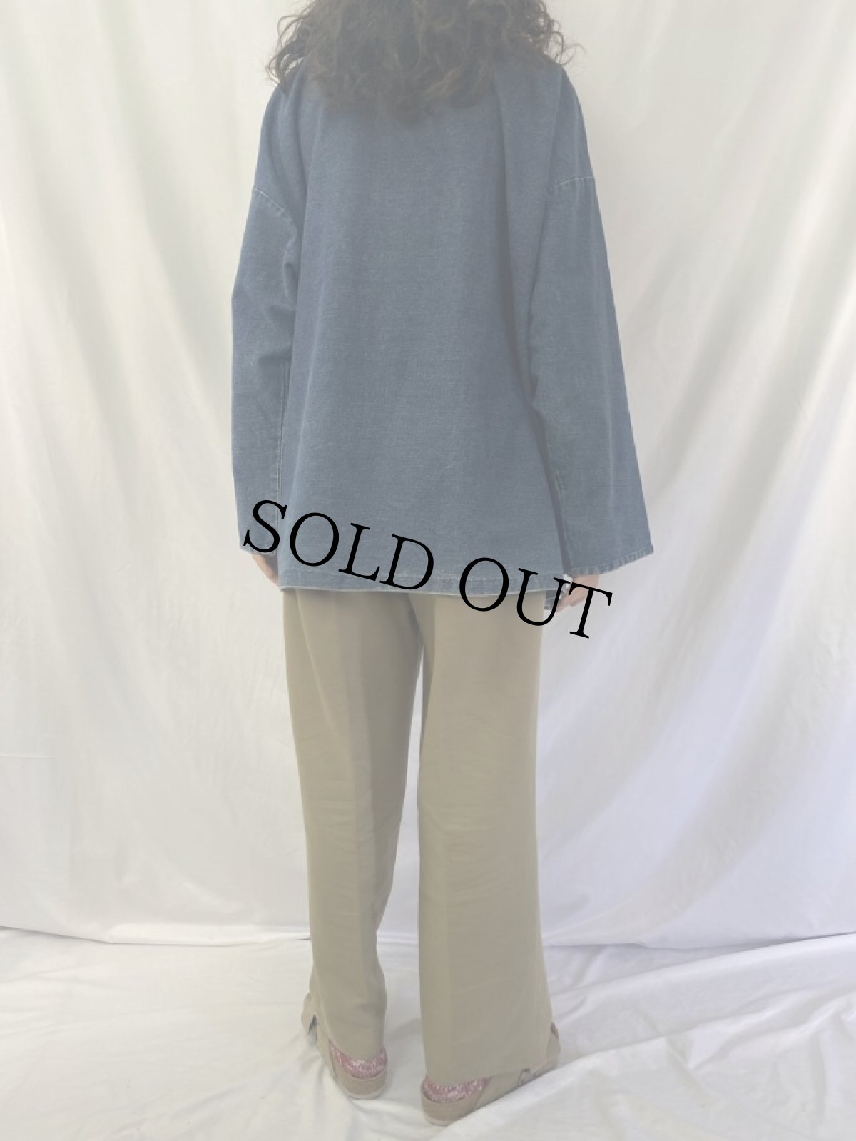 画像4: 〜90's Lee Valley Smocks IRELAND製 デニムプルオーバースモック XL (4)