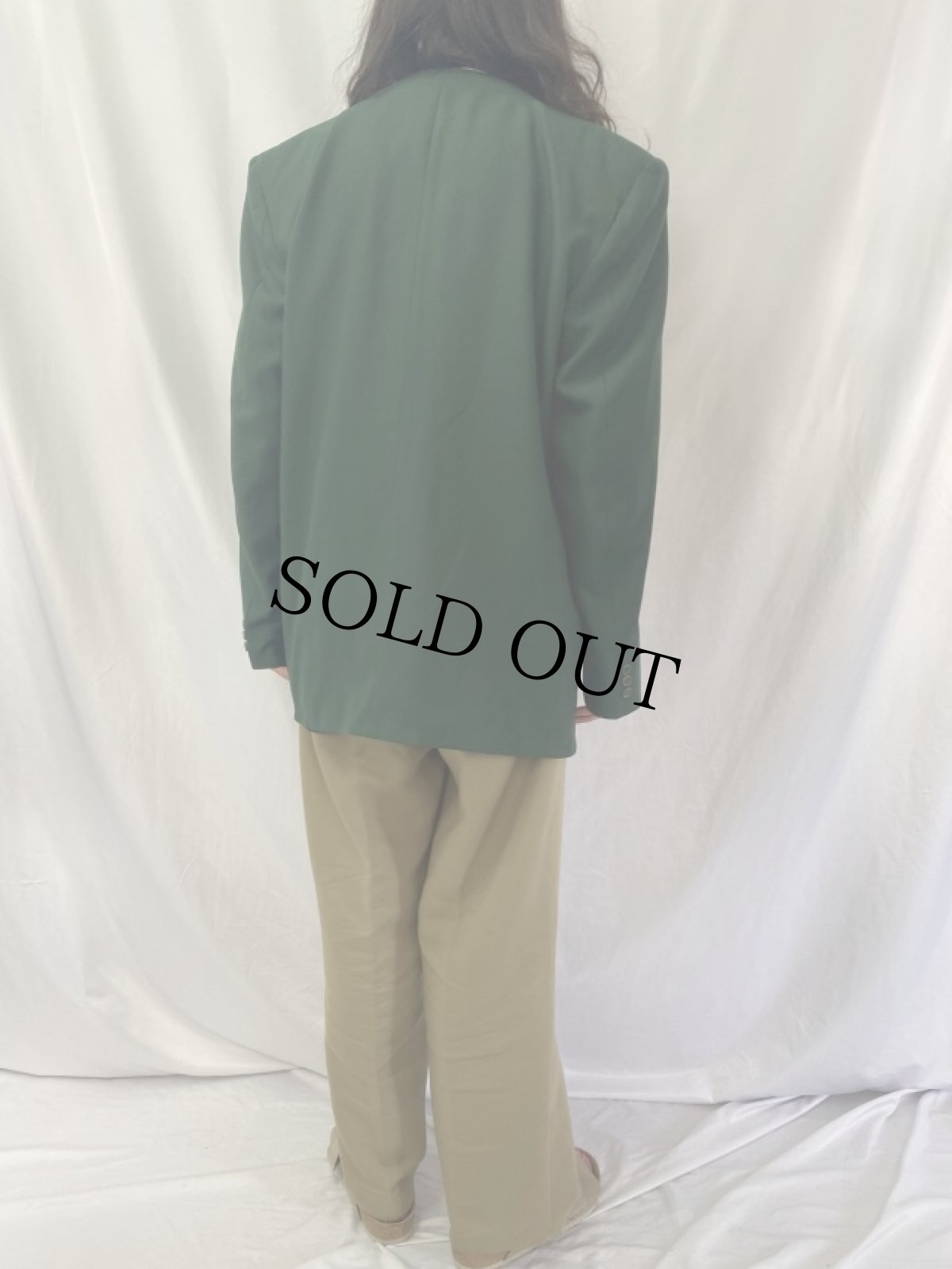 画像4: USA製 ダブルブレステッド ノーカラージャケット (4)