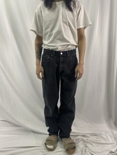 画像2: 90's Levi's 550 USA製 ブラックデニムパンツ W32 (2)