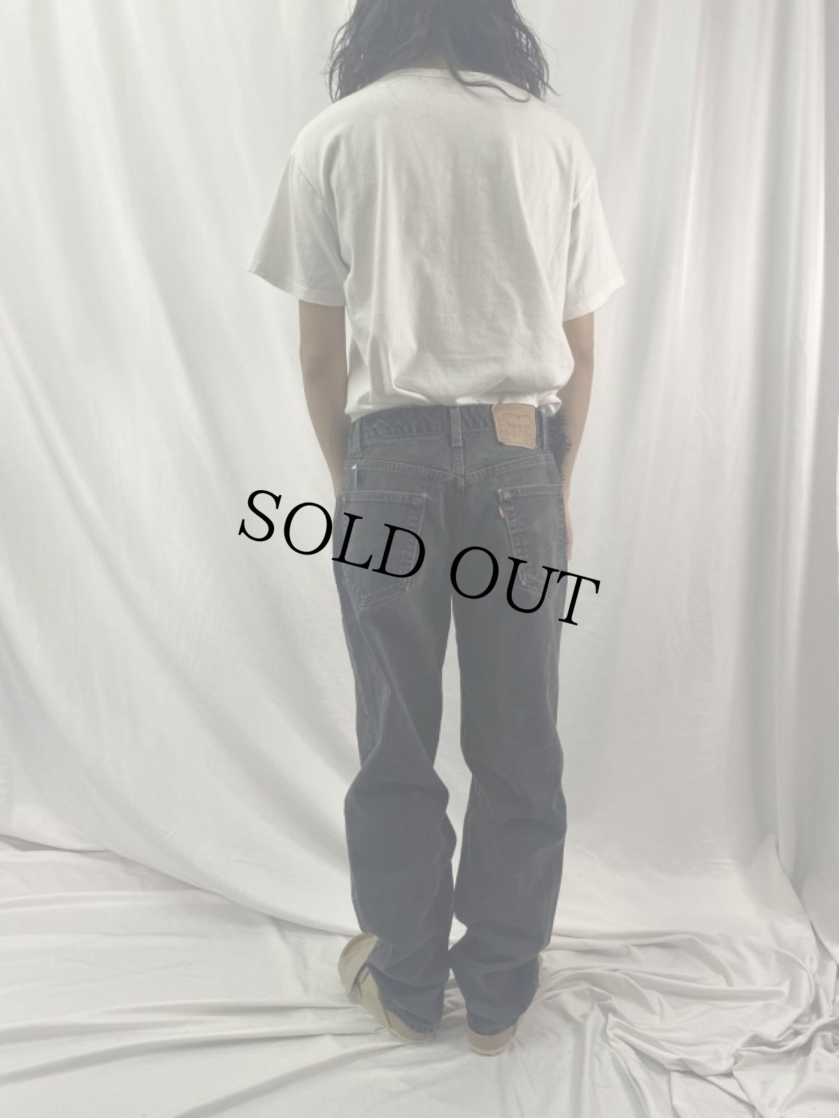 画像4: 90's Levi's 550 USA製 ブラックデニムパンツ W32 (4)