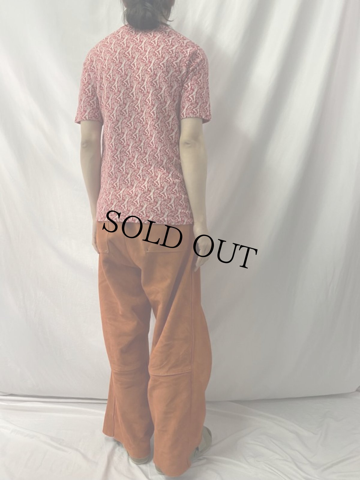 画像4: 70's USA製 女性柄ヘンリーネック ジャガード織りTシャツ L (4)