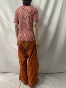 画像4: 70's USA製 女性柄ヘンリーネック ジャガード織りTシャツ L (4)