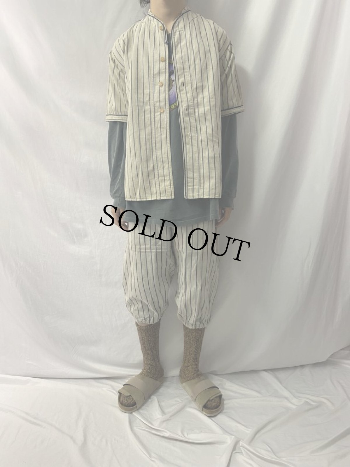 画像2: 30's〜 ベースボールシャツ&パンツ SETUP (2)