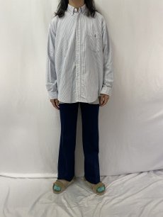 画像2: Ralph Lauren "BIG SHIRT" ストライプ柄 オックスフォードボタンダウンシャツ L (2)