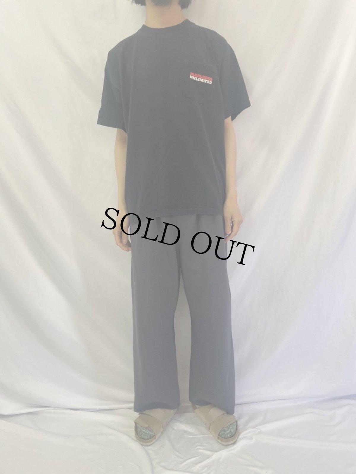 画像2: 90's Marboro USA製 トカゲプリント ポケットTシャツ XL (2)