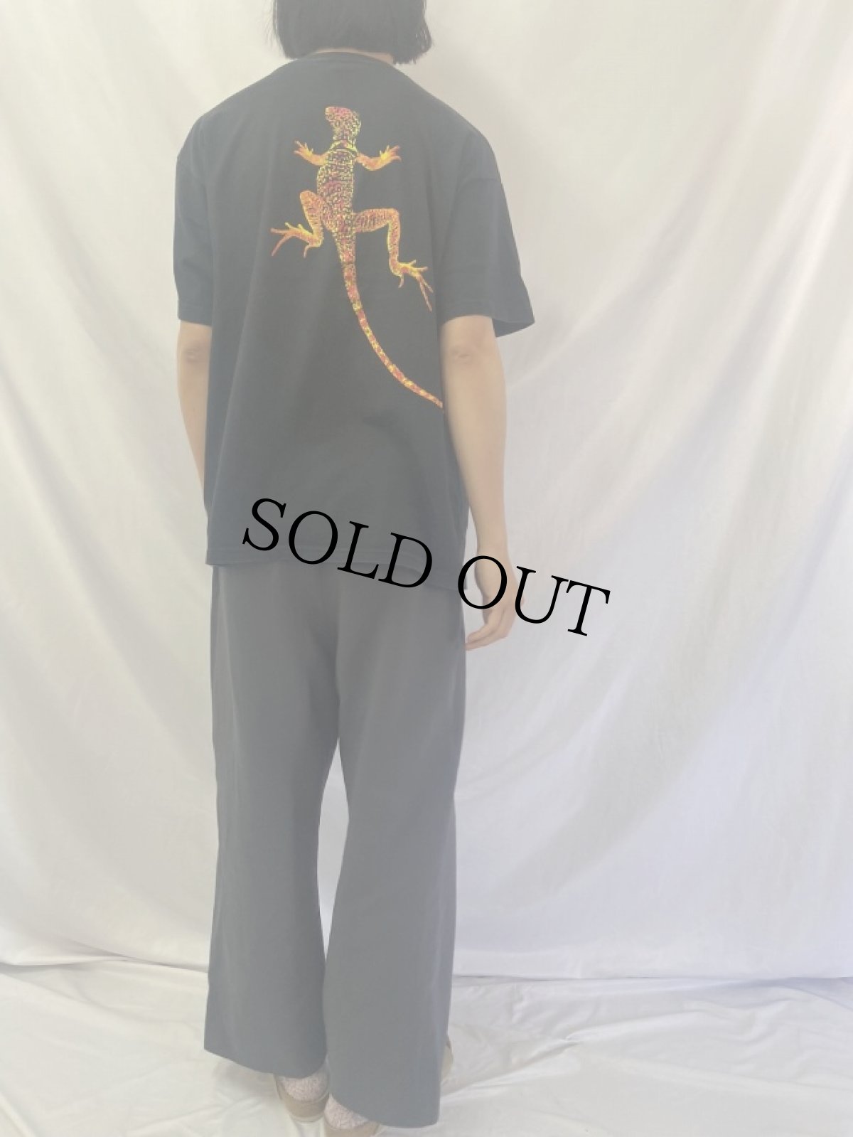 画像4: 90's Marboro USA製 トカゲプリント ポケットTシャツ XL (4)