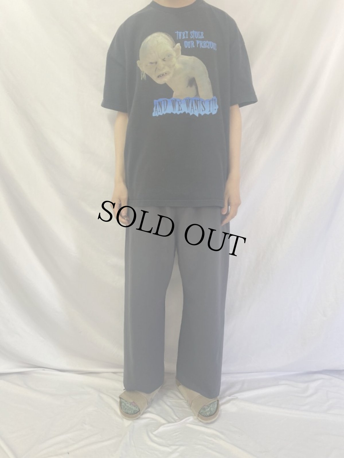 画像2: 2003 LORD OF THE RINGS "ゴラム" 映画プリントTシャツ 2XL (2)