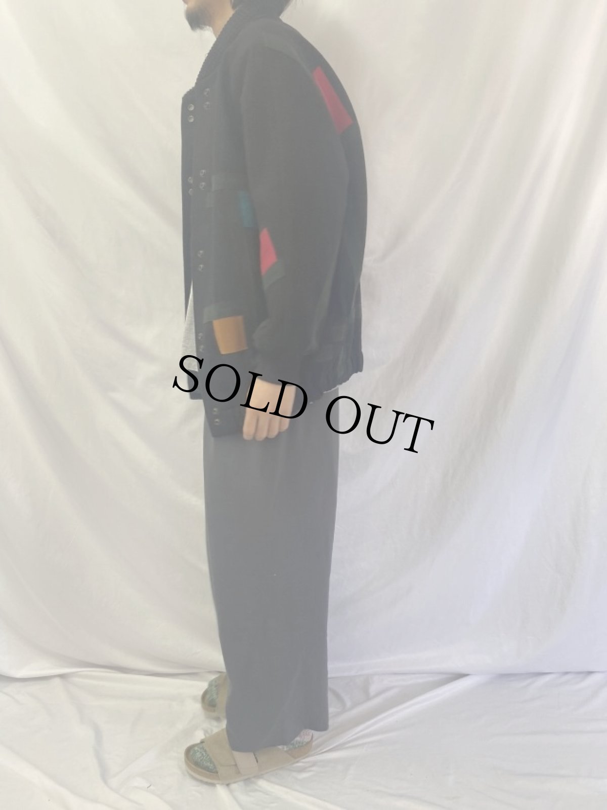 画像3: 80〜90's INTERNATIONAL SCENE モンドリアンパターン ウールコート (3)