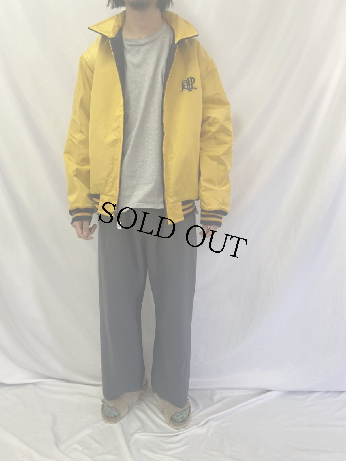 画像6: 90's POLO SPORT Ralph Lauren Pパッチ ナイロン×ウール リバーシブルジャケット XXL (6)