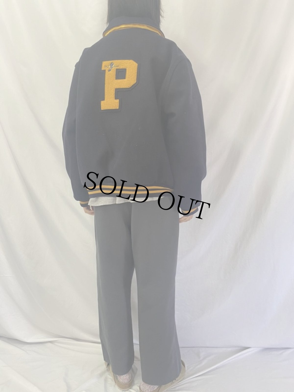 画像3: 90's POLO SPORT Ralph Lauren Pパッチ ナイロン×ウール リバーシブルジャケット XXL (3)