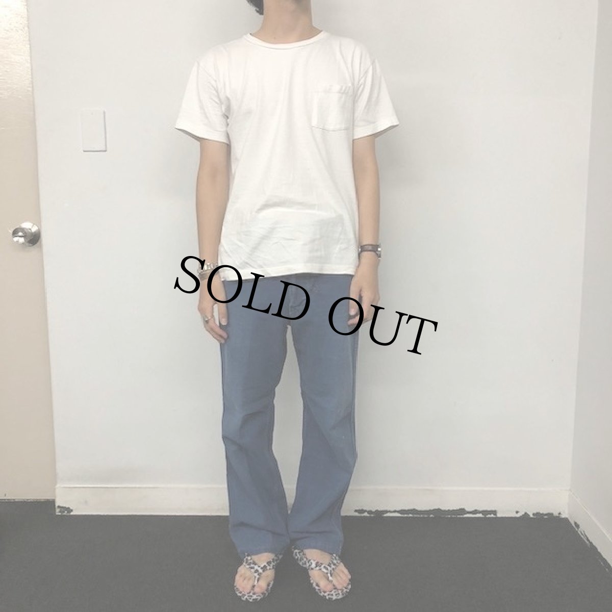 画像2: VINTAGE FRANCE製 コットンワークパンツ W32 (2)