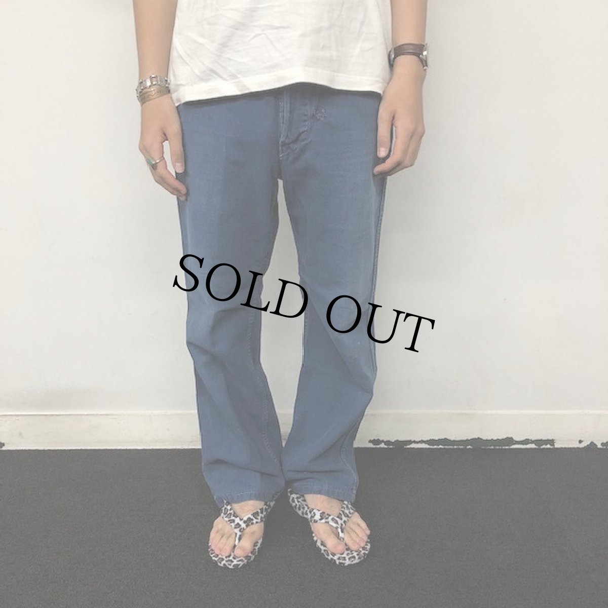 画像3: VINTAGE FRANCE製 コットンワークパンツ W32 (3)