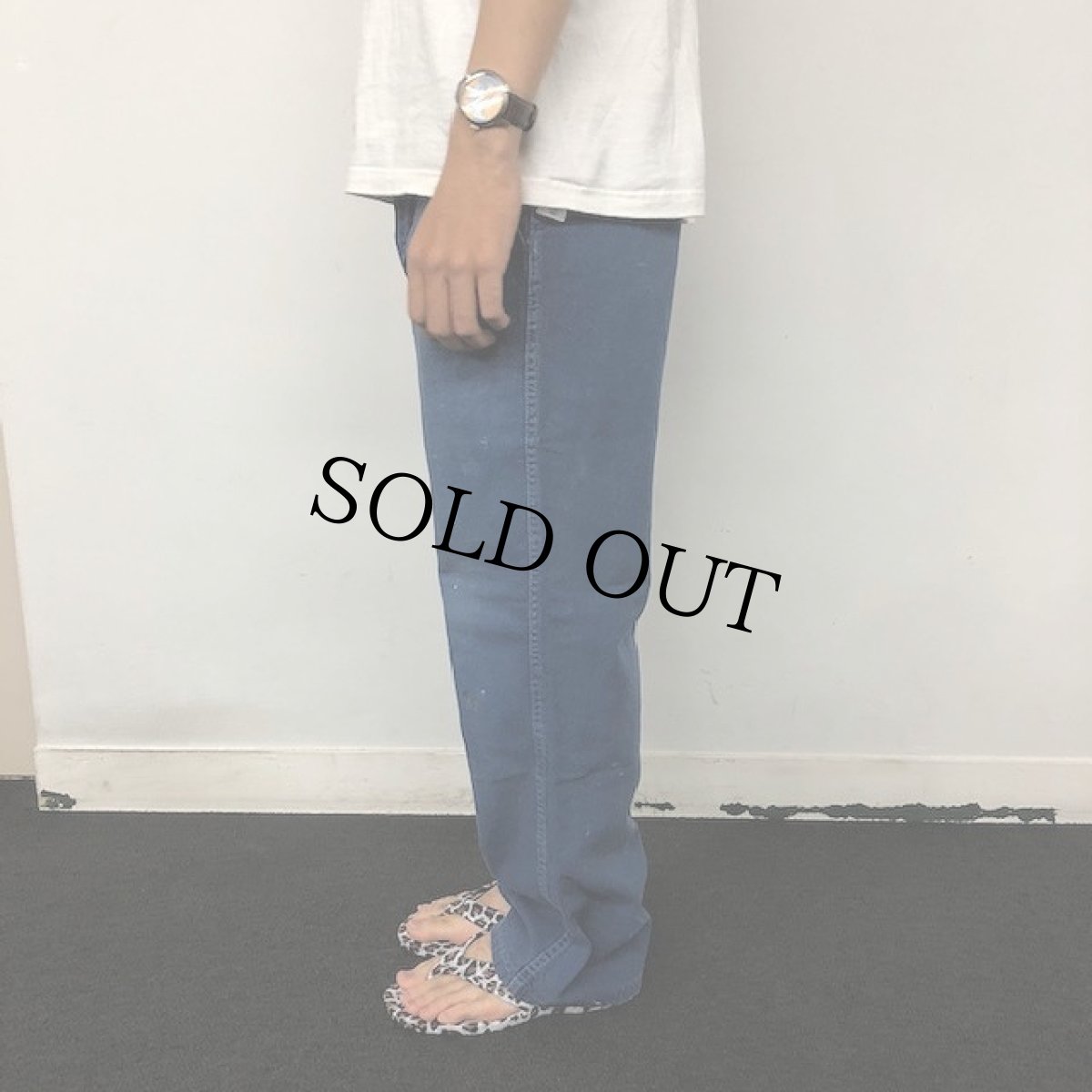 画像4: VINTAGE FRANCE製 コットンワークパンツ W32 (4)