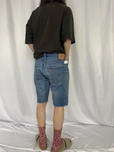 画像4: 80's Levi's 501 USA製 RED LINE カットオフデニムショーツ W36 (4)