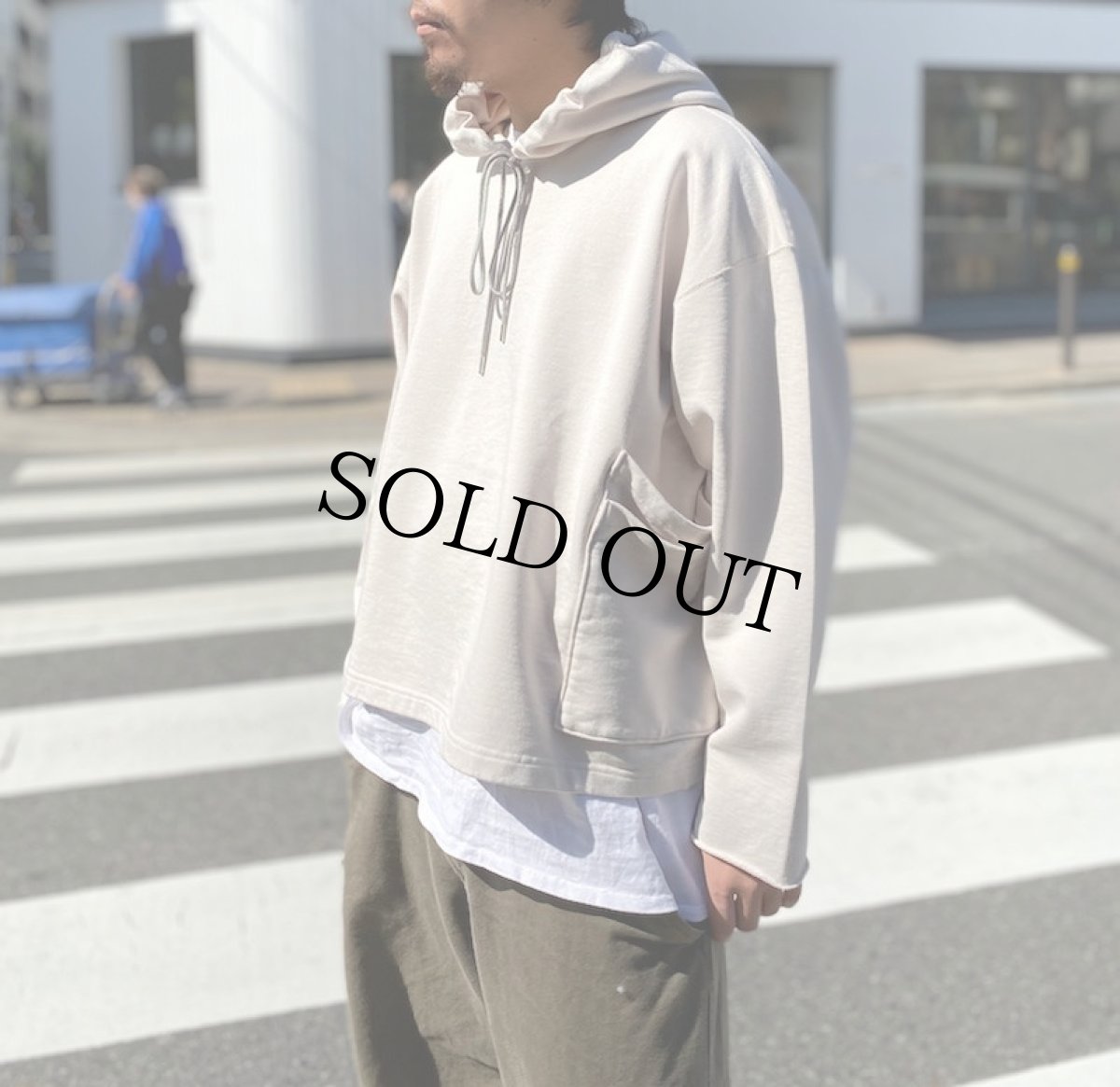 画像1: 【SALE】  GOFUKUSAY "CROSS POCKET FOODIE" L.BEIGE 【FREE SIZE】 (1)
