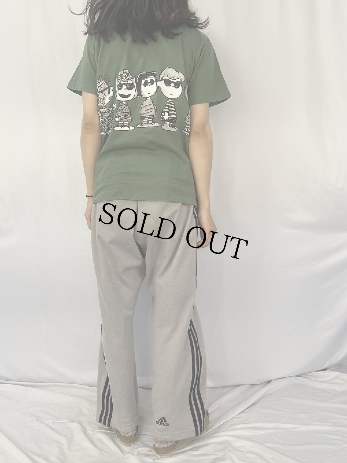 画像4: 90's PEANUTS USA製 キャラクターパロディプリントTシャツ L (4)