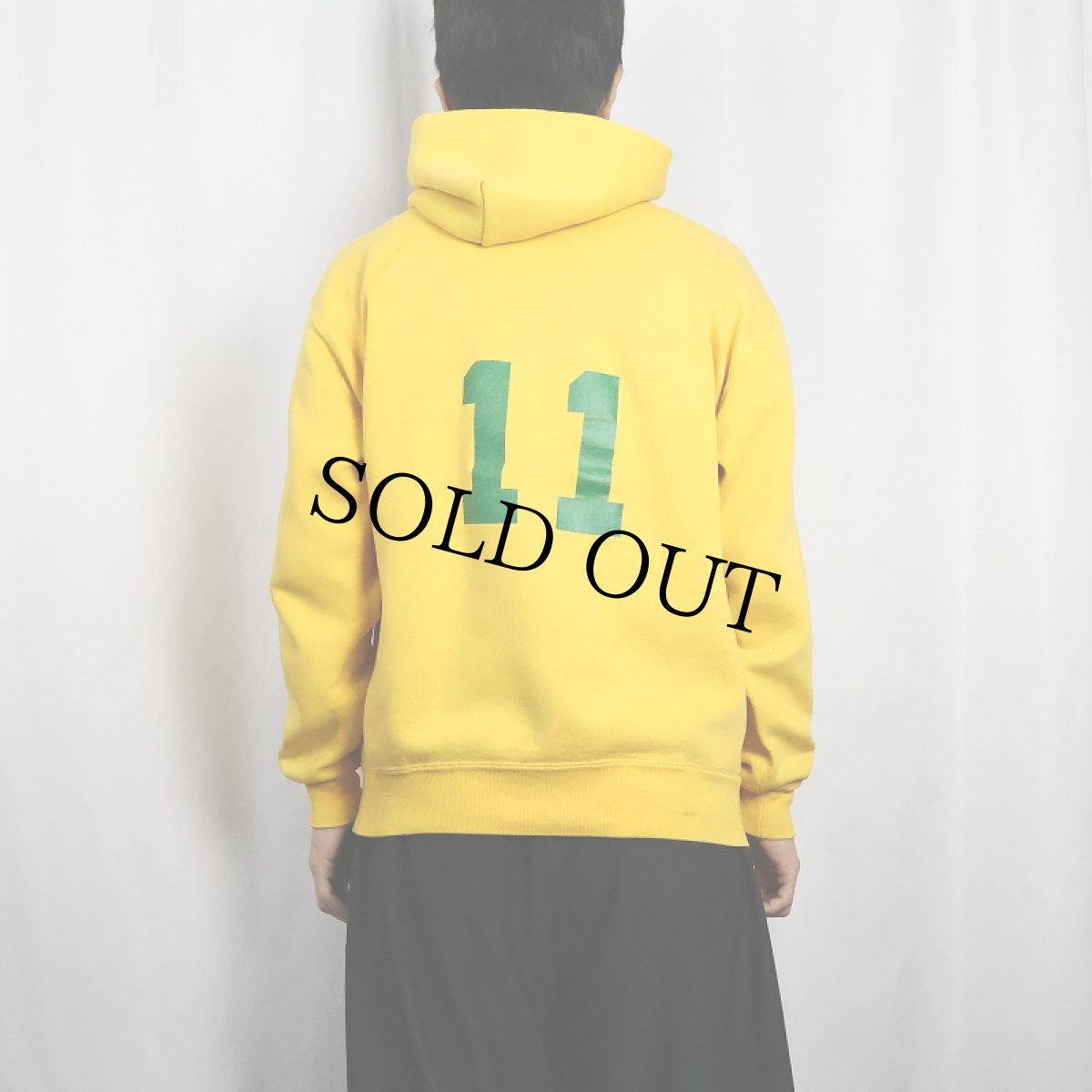 画像3: 90's RUSSELL ATHLETIC USA製 "11" ナンバリング スウェットフーディー L (3)