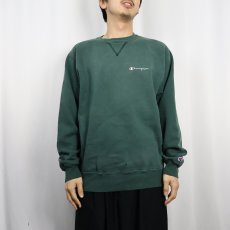 画像2: 90's Champion USA製 前Vロゴプリントスウェット L (2)