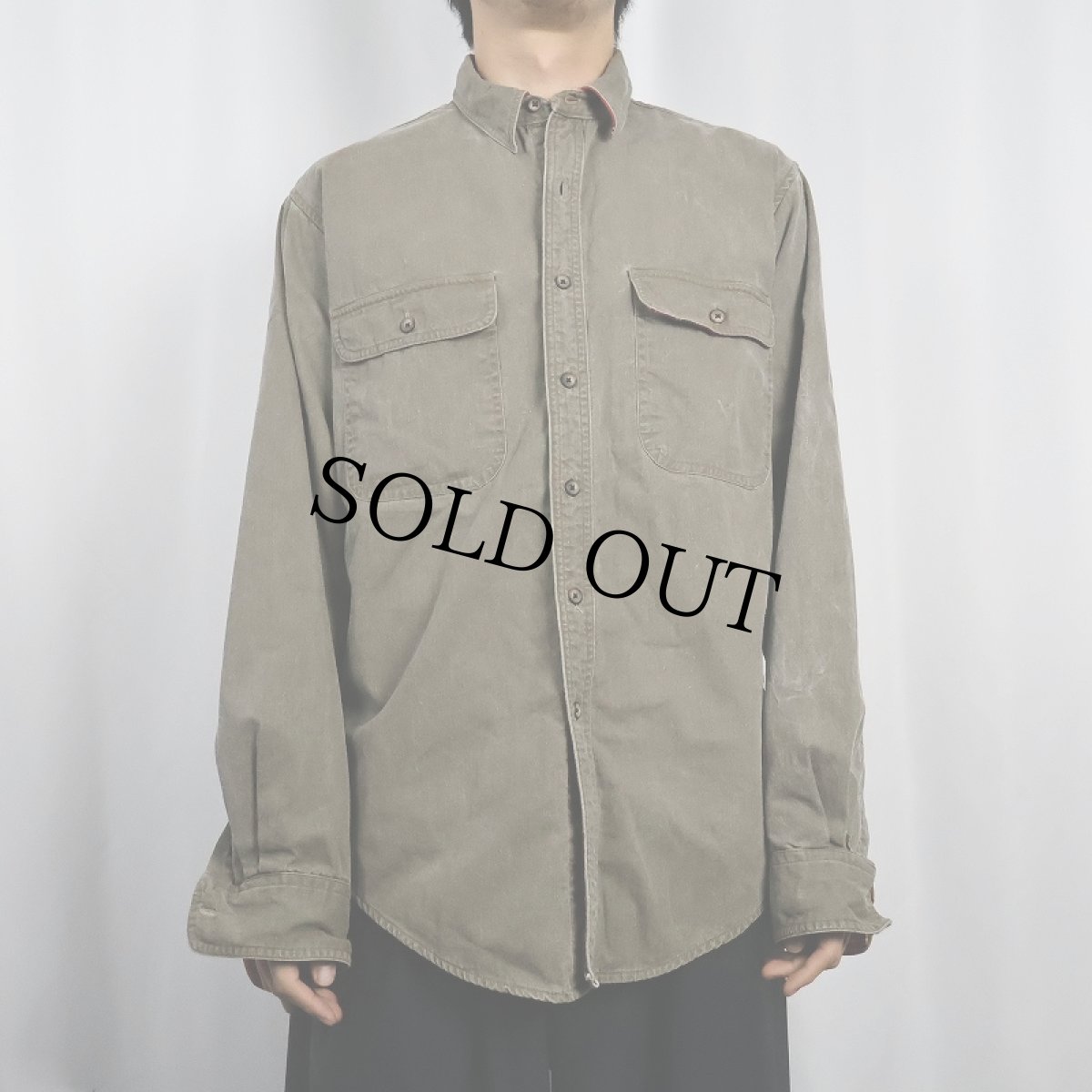 画像2: 【SALE】80's L.L.Bean USA製 ネルライナー コットンシャツ M (2)