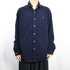 画像2: POLO Ralph Lauren フリースシャツ NAVY L (2)