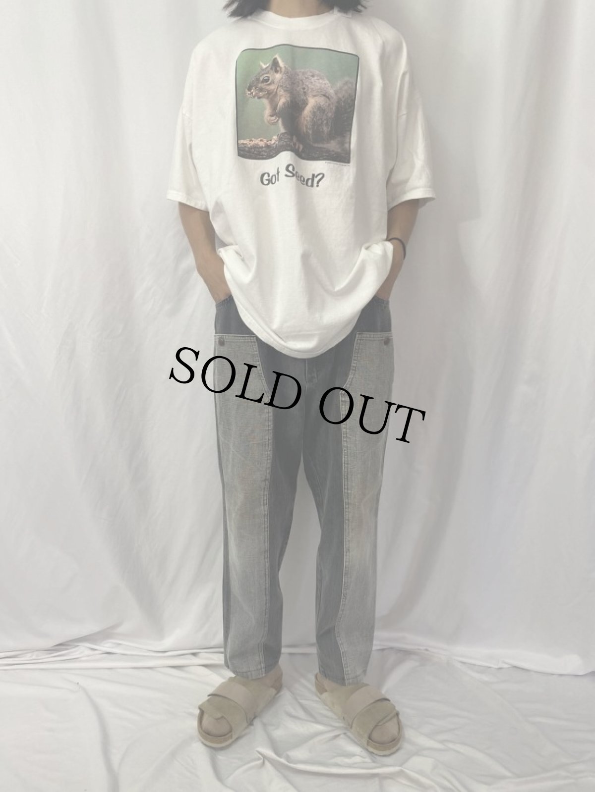 画像2: 切り替えデザイン テーパードブラックデニムパンツ W34 (2)