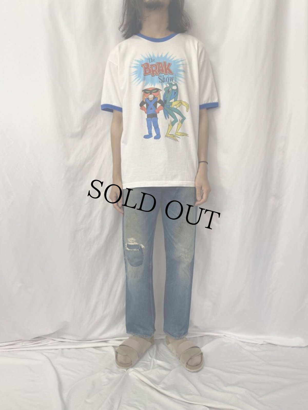 画像2: The BRAK Show アニメプリント リンガーTシャツ (2)