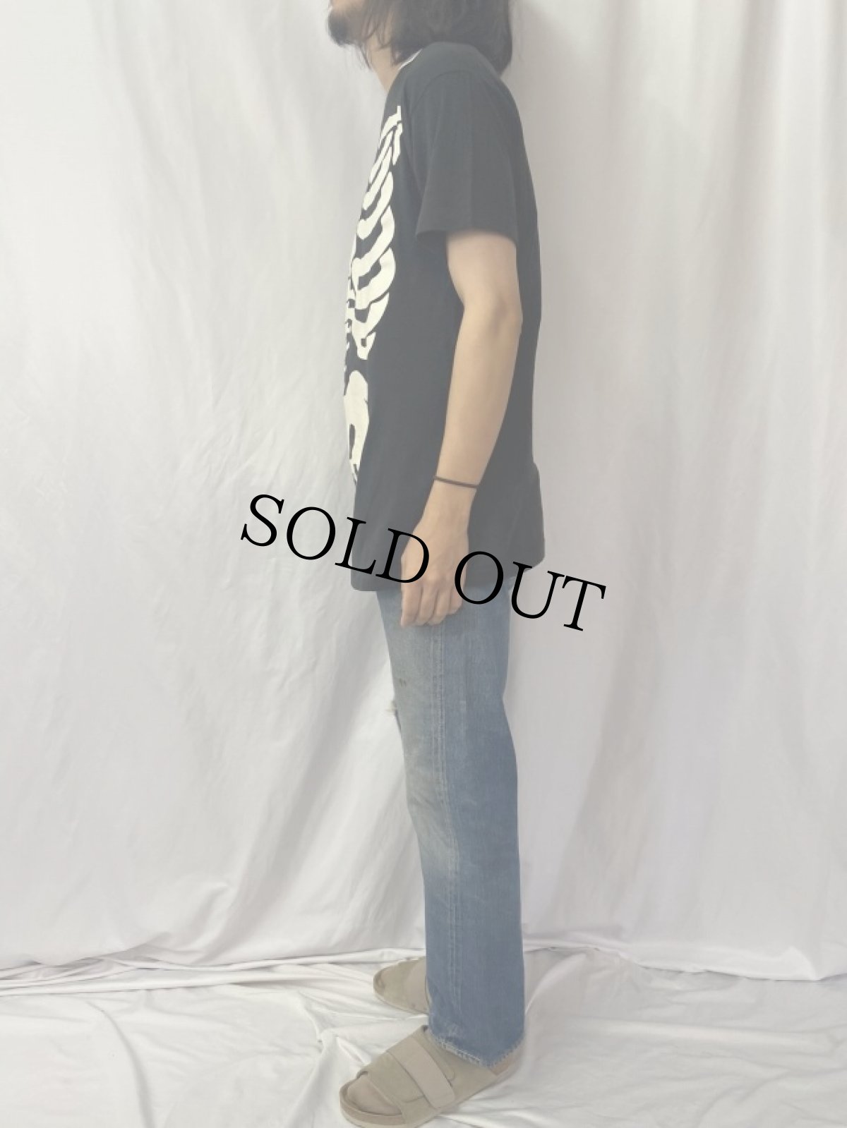 画像3: 80〜90's USA製 人体骨格騙し絵 プリントTシャツ XL (3)