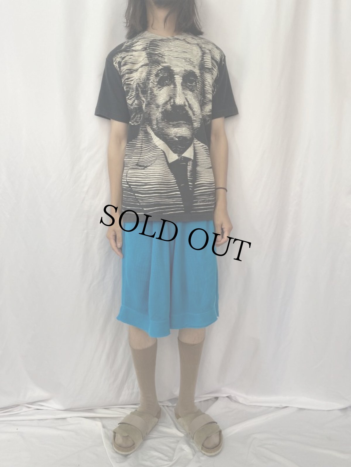 画像2: 90's Albert Einstein 大判プリントTシャツ M (2)