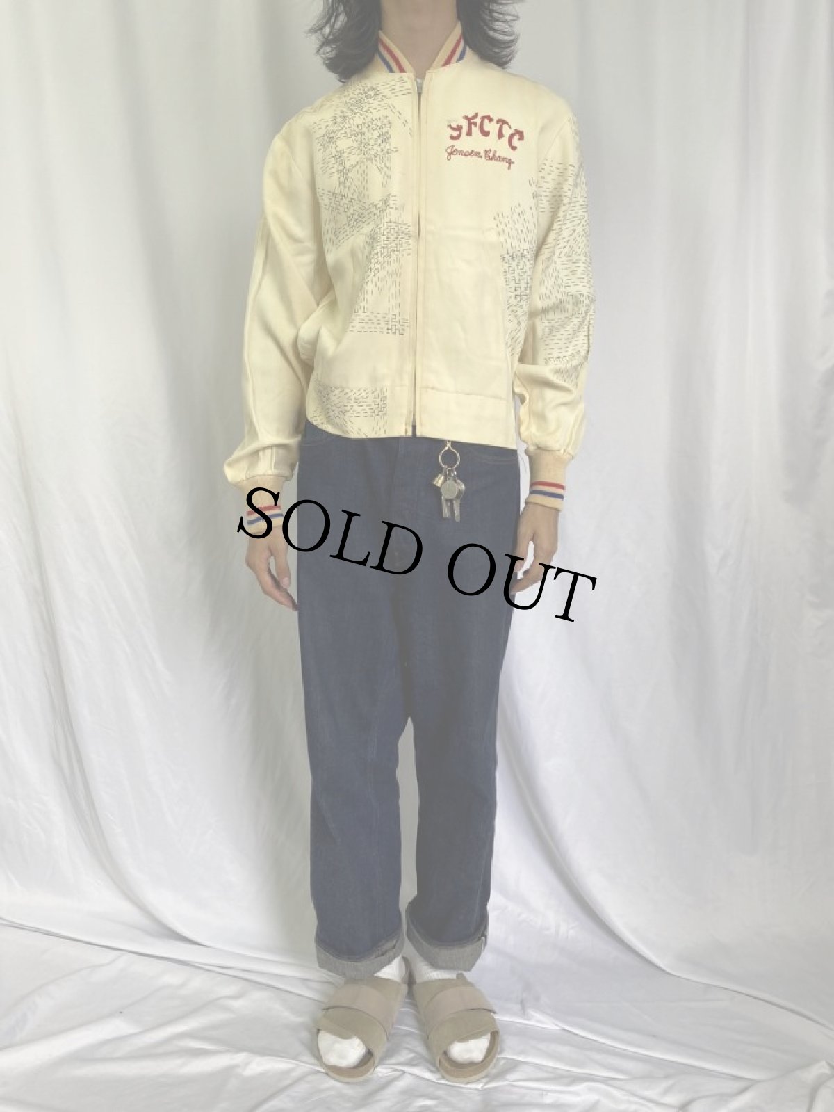 画像2: 60's ハンドペイント スポーツジャケット (2)