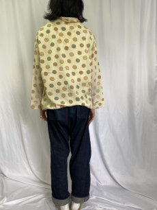画像4: 70's Sears 総柄 コットンパジャマシャツ L (4)