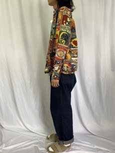 画像3: Standard Fireworks 企業総柄コットンシャツ XL (3)