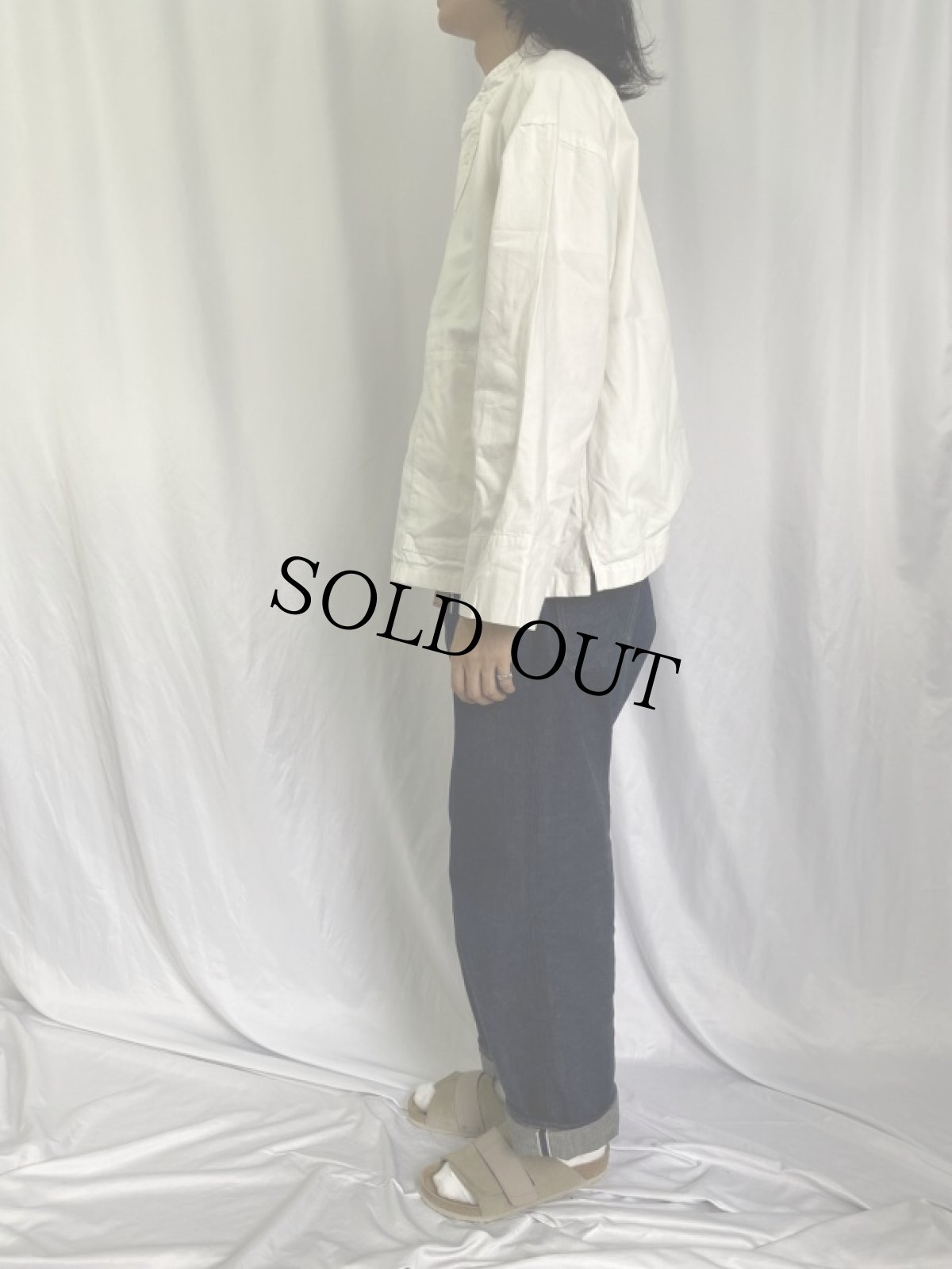 画像3: Creighton プルオーバー ダック地ワークシャツ L (3)