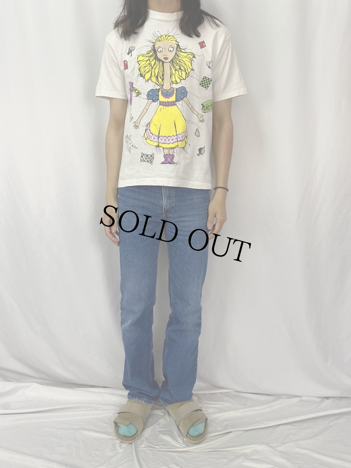 画像2: 90's ANDAZIA USA製 "ALICE" プリントTシャツ M (2)