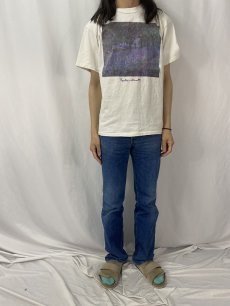 画像2: 90's Claude Monet "モネの庭" アートプリントTシャツ L (2)