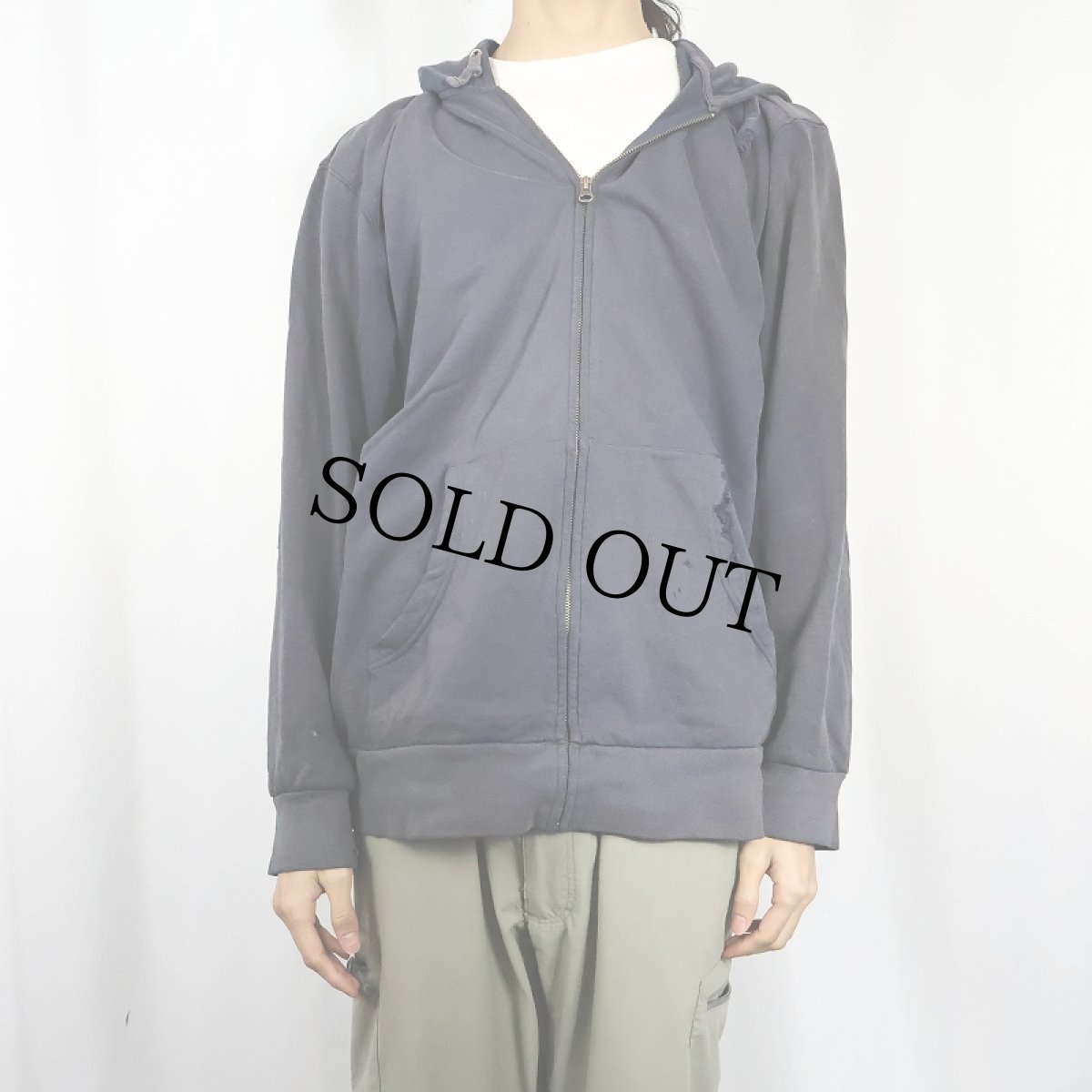 画像2: Guide Series フェードスウェットジップパーカー NAVY L (2)