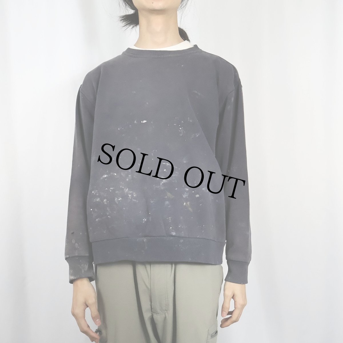 画像2: ペンキペイント 無地スウェット XL (2)