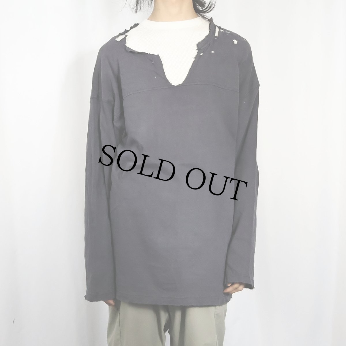 画像4: TACTICS 無地フットボールロンT BLACK (4)