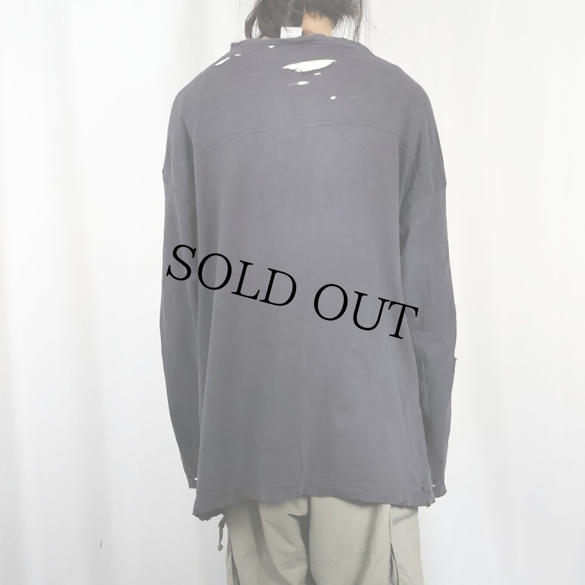 画像5: TACTICS 無地フットボールロンT BLACK (5)