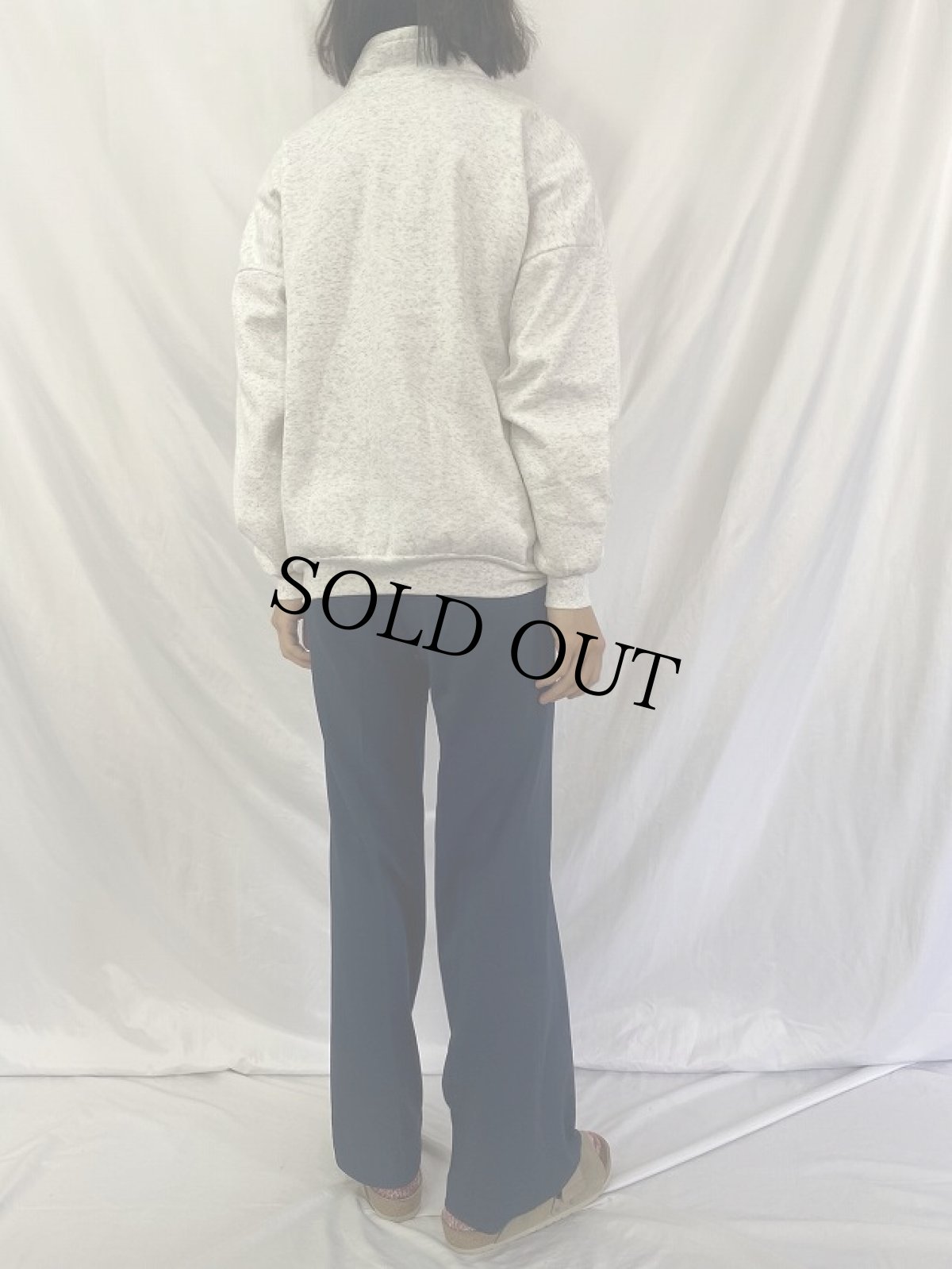 画像4: CANADA製 ボストンテリア モックネックプリント スウェット L (4)