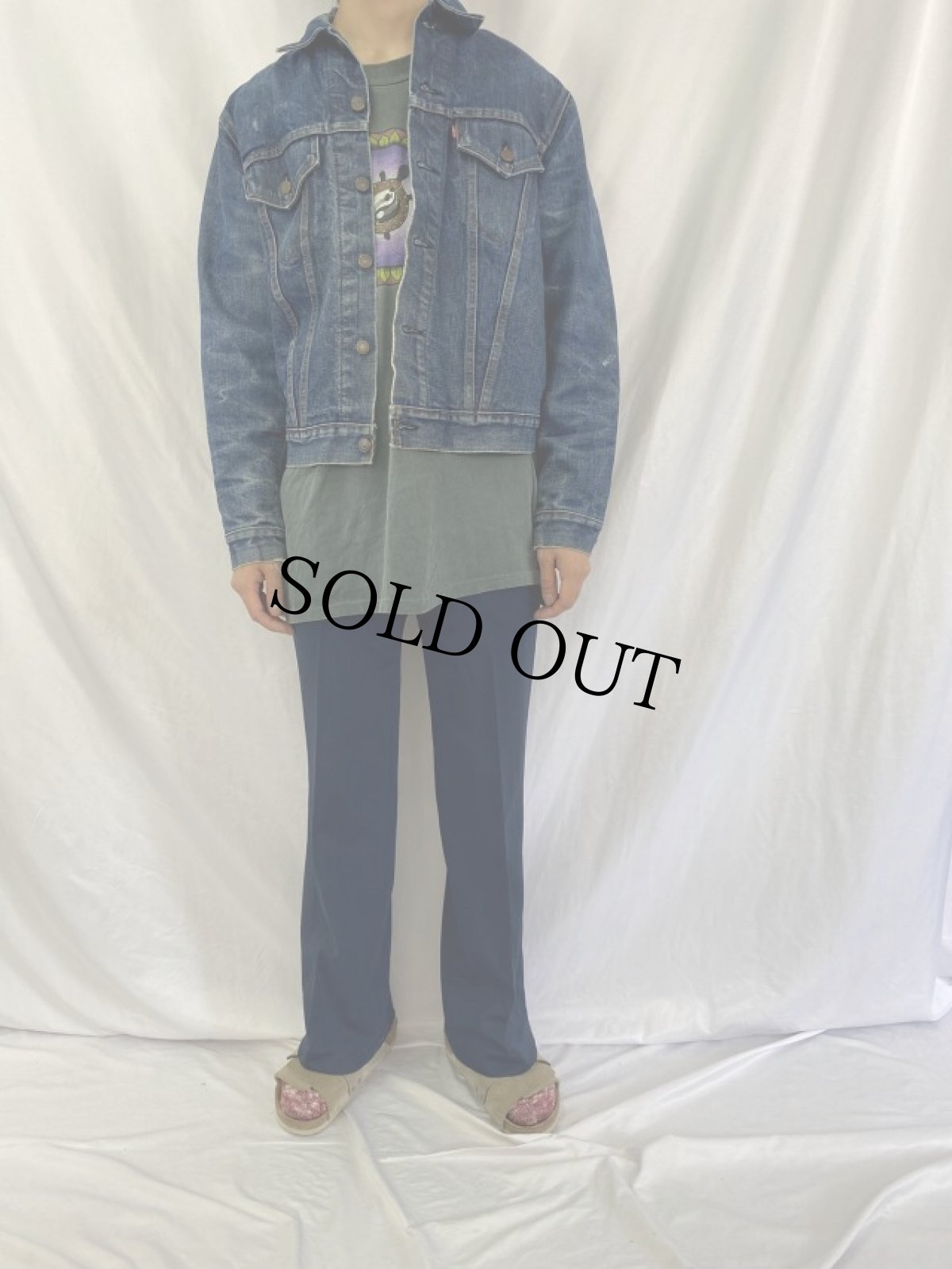 画像2: 70's〜 Levi's 70505 ブランケットライナー デニムジャケット (2)