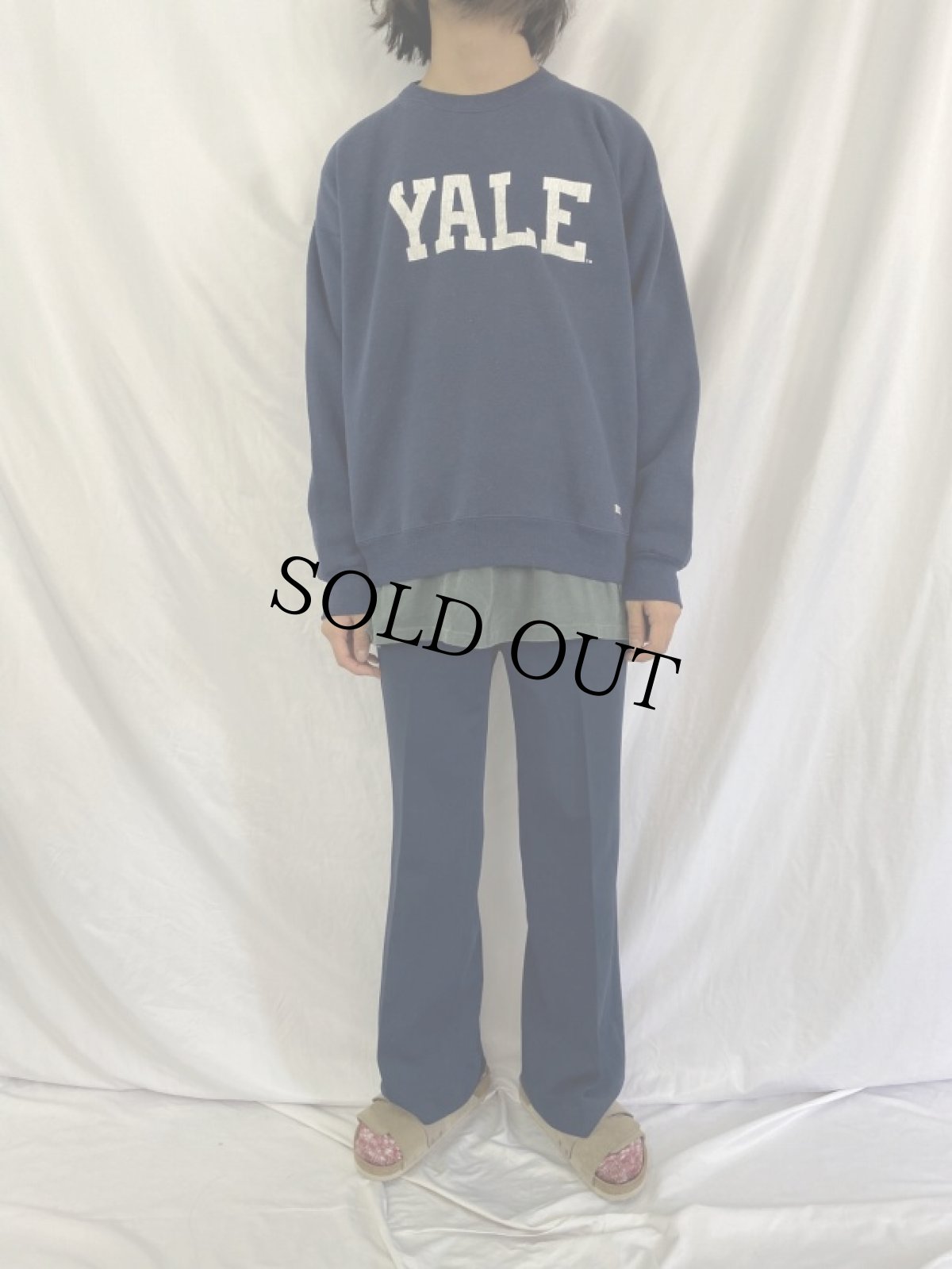 画像2: 90's Lee USA製 HEAVY WEIGHT COTTON BLEND "YALE" スウェット XL (2)