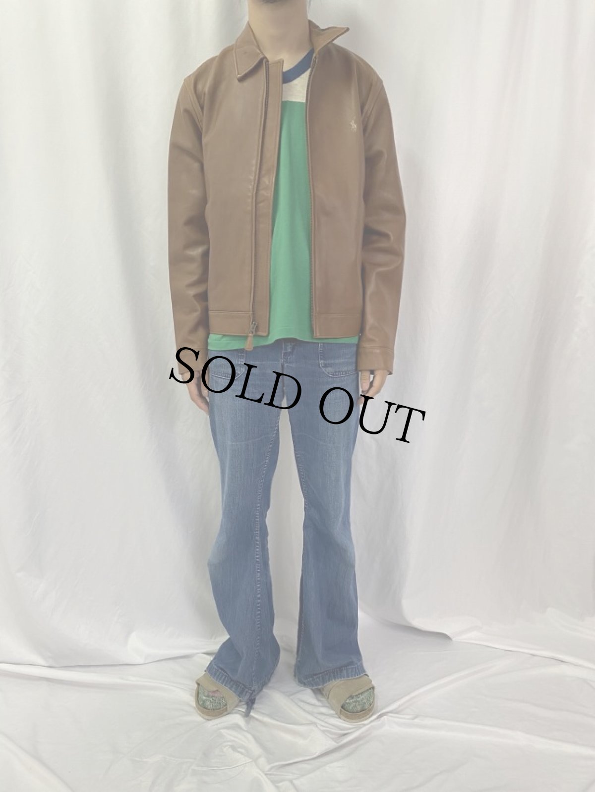 画像2: POLO Ralph Lauren レザージャケット M (2)