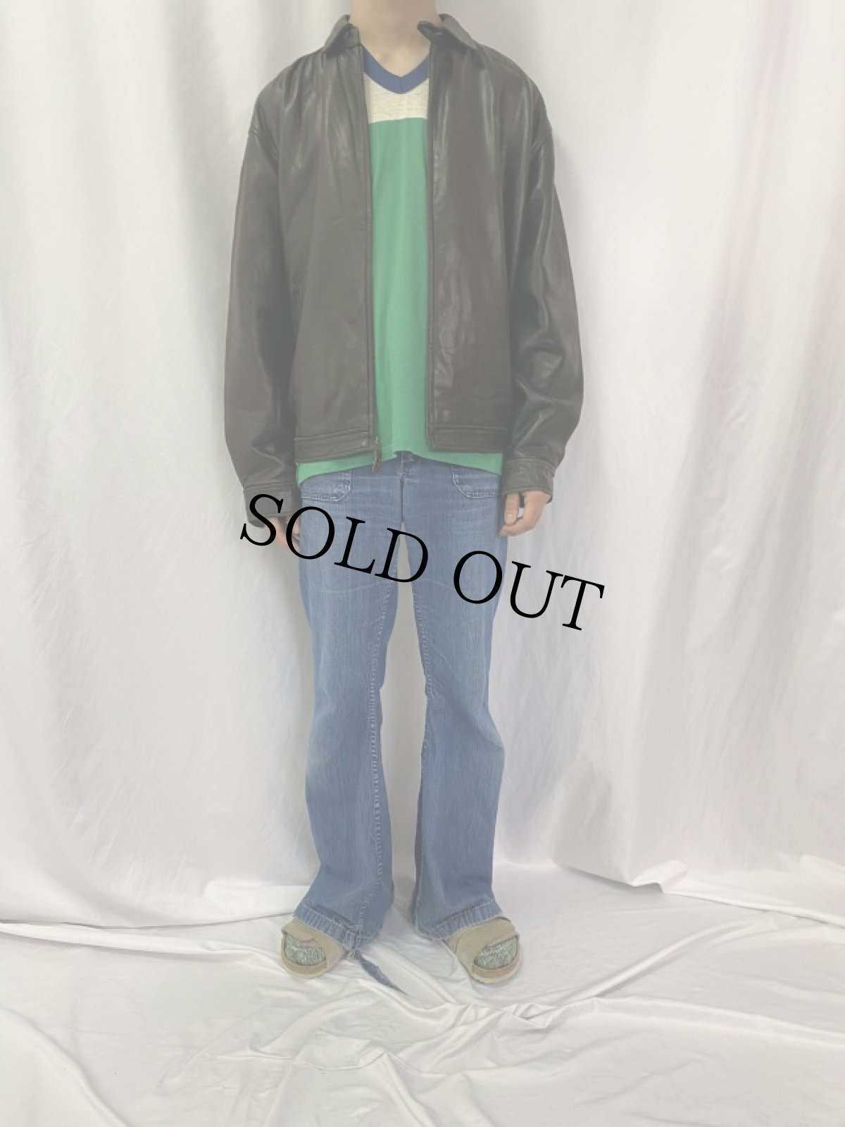 画像2: POLO Ralph Lauren レザージャケット M (2)