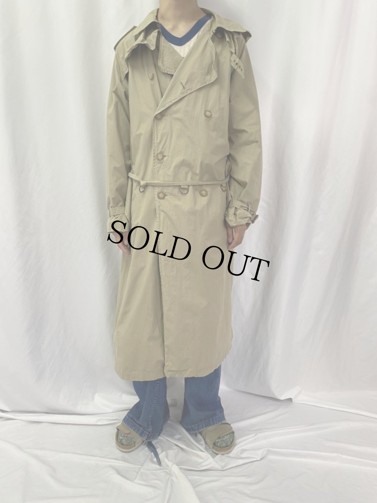 画像2: POLO Ralph Lauren  一枚袖 コットンポプリン トレンチコート L (2)