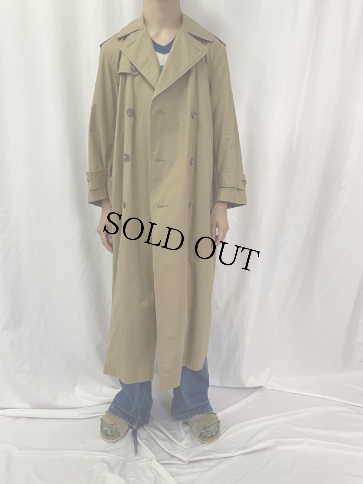 画像2: Ralph Lauren  コットンポプリントレンチコート size4 (2)